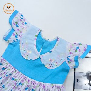 Floral Printed Cotton Baby Dress