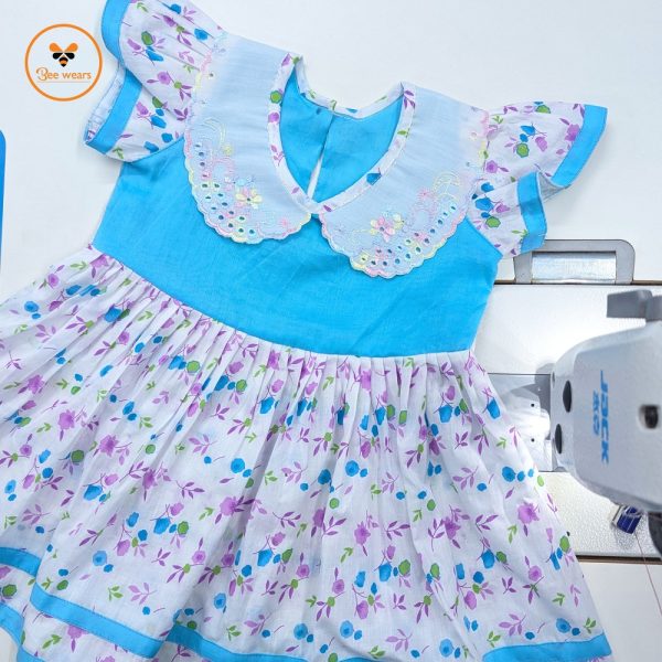 Floral Printed Cotton Baby Dress - Image 2