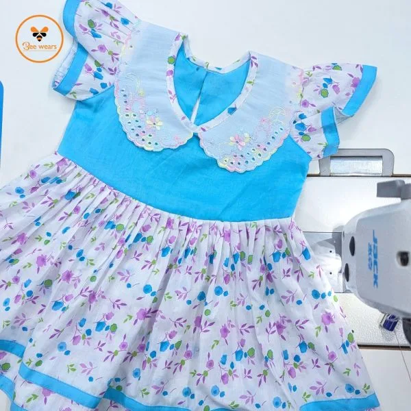 Floral Printed Cotton Baby Dress - Image 2