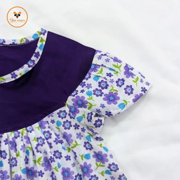 Floral Printed Cotton Baby Dress - Image 4