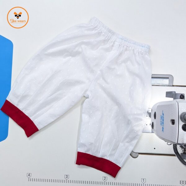 White Color Cotton Baby Top/ Pant Set - Image 3