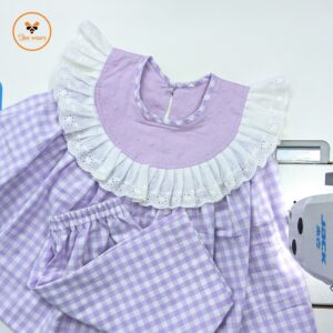 Check Printed Cotton Baby Co-Ord Set