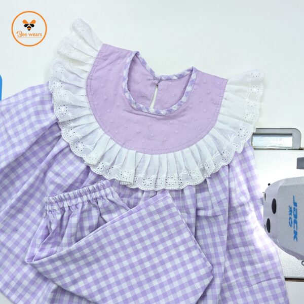 Check Printed Cotton Baby Co-Ord Set