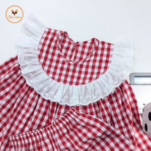 Check Printed Cotton Baby Co-Ord Set