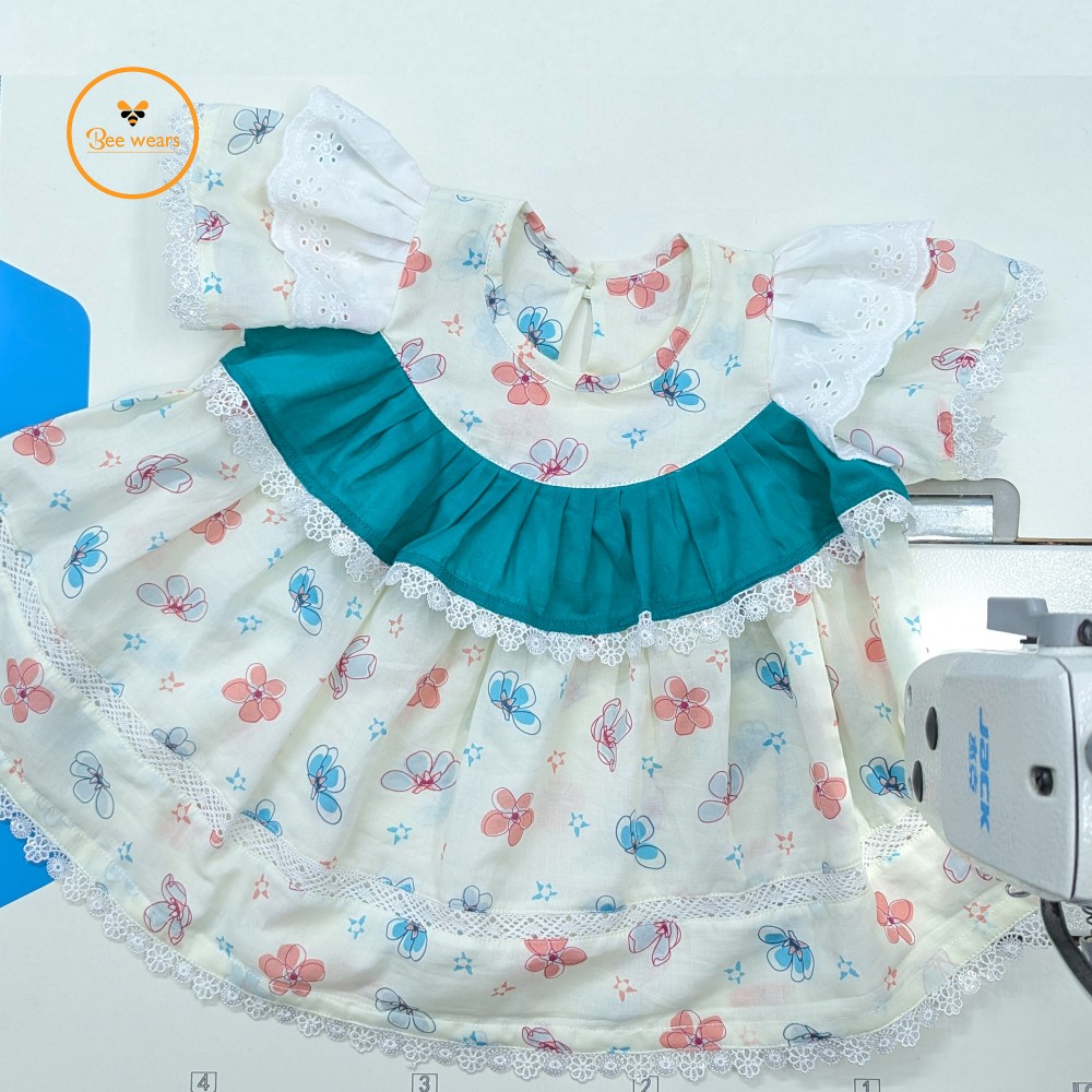 Floral Printed China Cotton Baby Dress