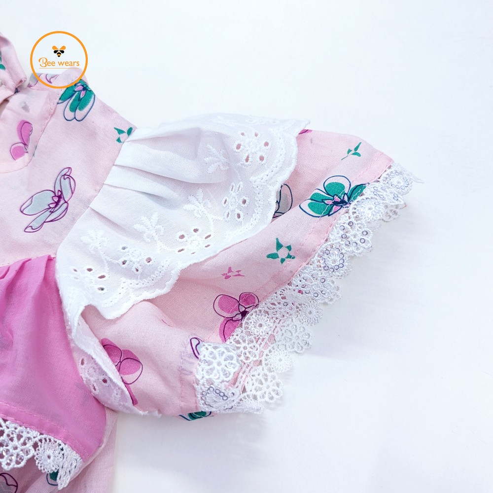 Floral Printed China Cotton Baby Dress - Image 3