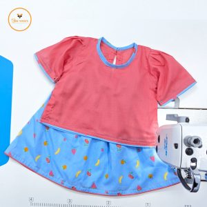 Fruits Printed Cotton Baby Skirt/Tops Set