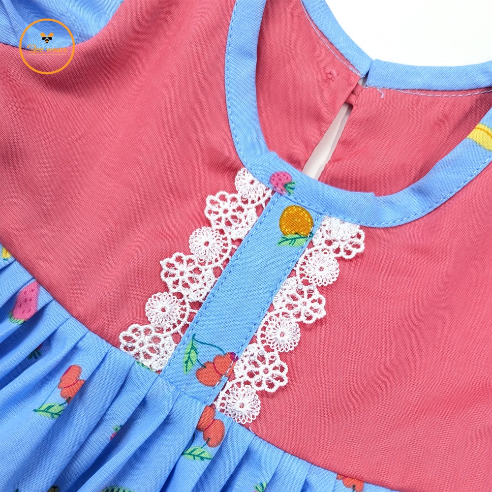 Fruits Printed Cotton Baby Frock - Image 2