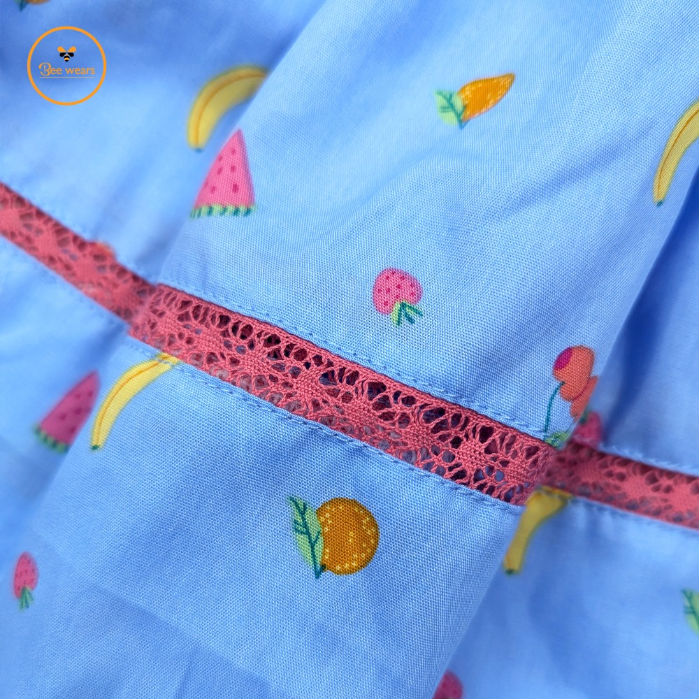 Fruits Printed Cotton Baby Frock - Image 3