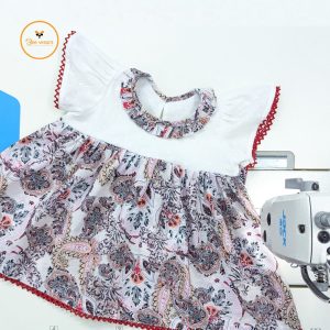 Floral Printed China Cotton Baby Dress