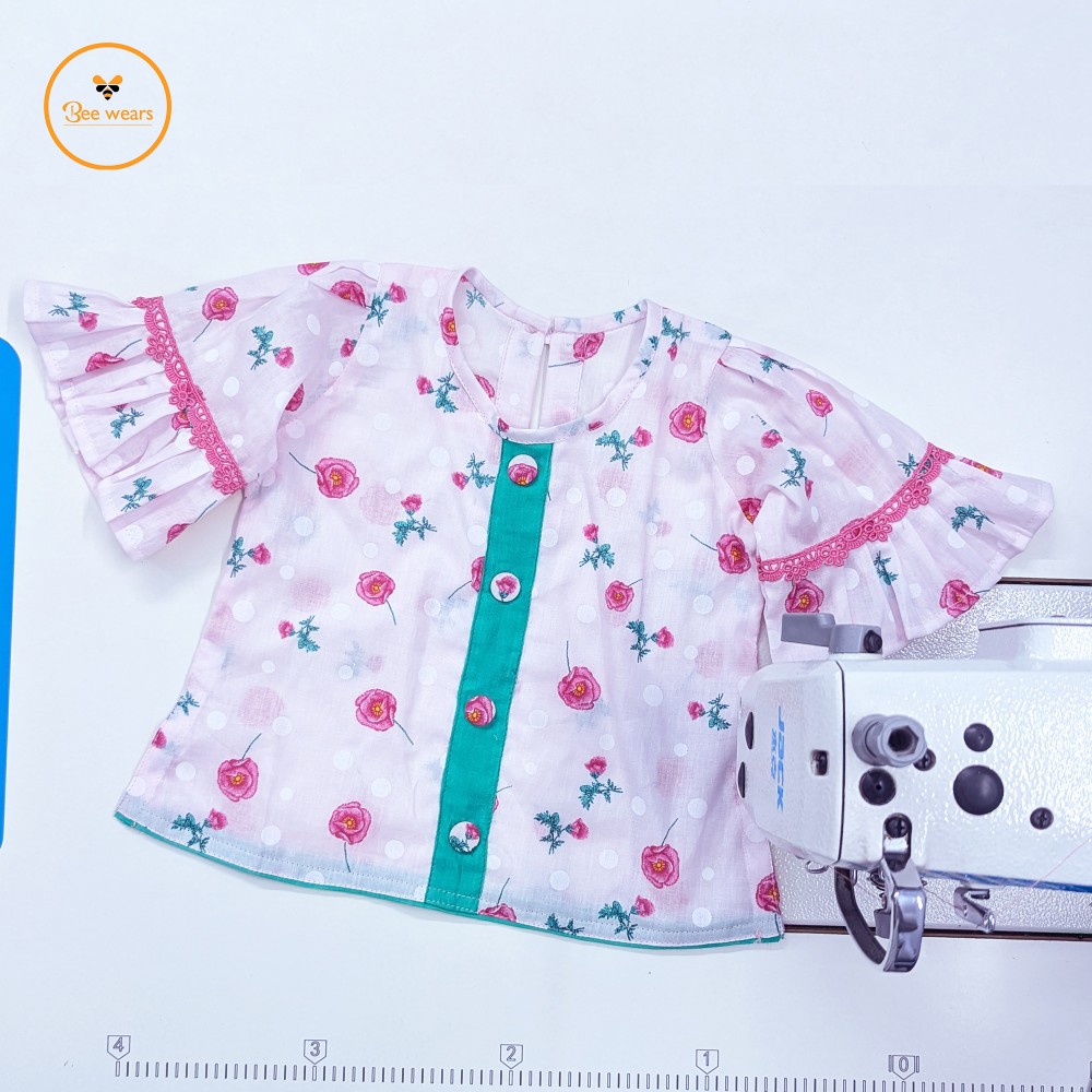 Floral Printed Cotton Baby Two Piece Set - Image 2