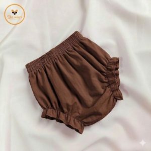 Coffee Color Cotton Baby Half Pant