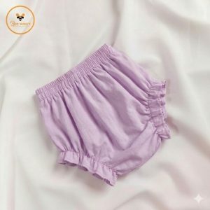 Lavender Color Cotton Baby Half Pant