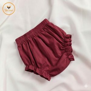 Maroon Color Cotton Baby Half Pant