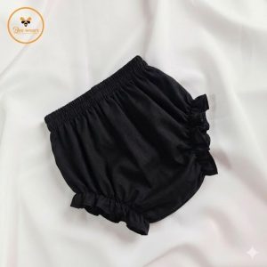 Black Color Cotton Baby Half Pant