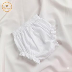 White Color Cotton Baby Half Pant