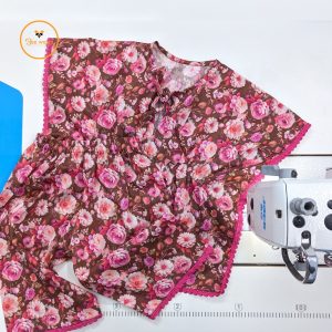 Floral Printed Cotton Baby Kaftan set