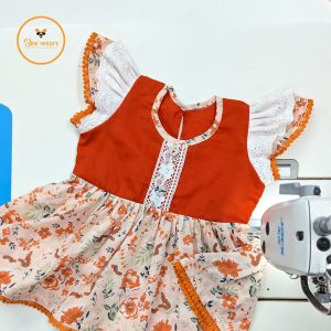 Floral Printed Cotton Baby Dress