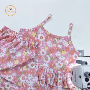 Floral Printed Cotton Tank Tops Set