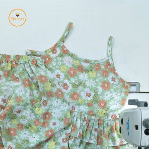 Floral Printed Cotton Tank Tops Set
