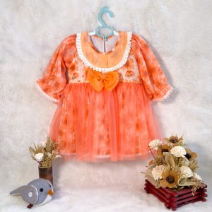 Orange printed Dress