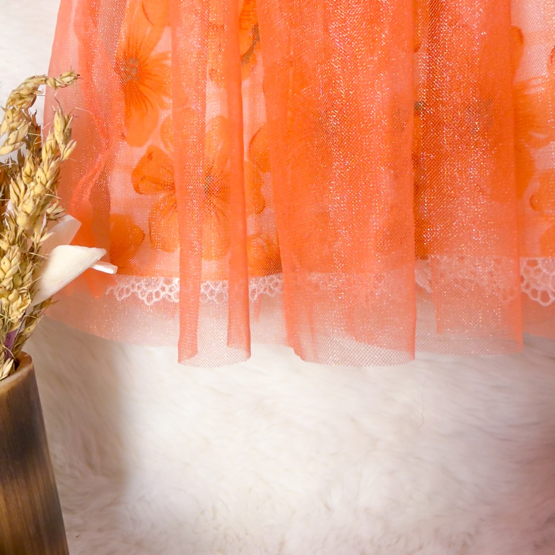 Orange printed Dress - Image 2