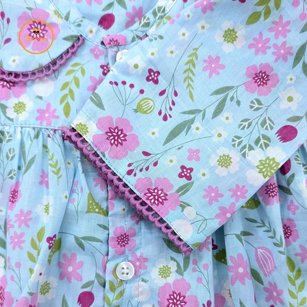 Full Sleeve Cotton Baby Frock set - Image 3