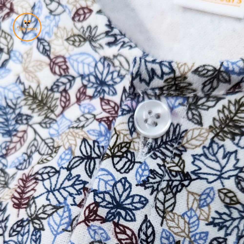 Soft Leaf Print Long-Sleeve PJ Set - Image 3