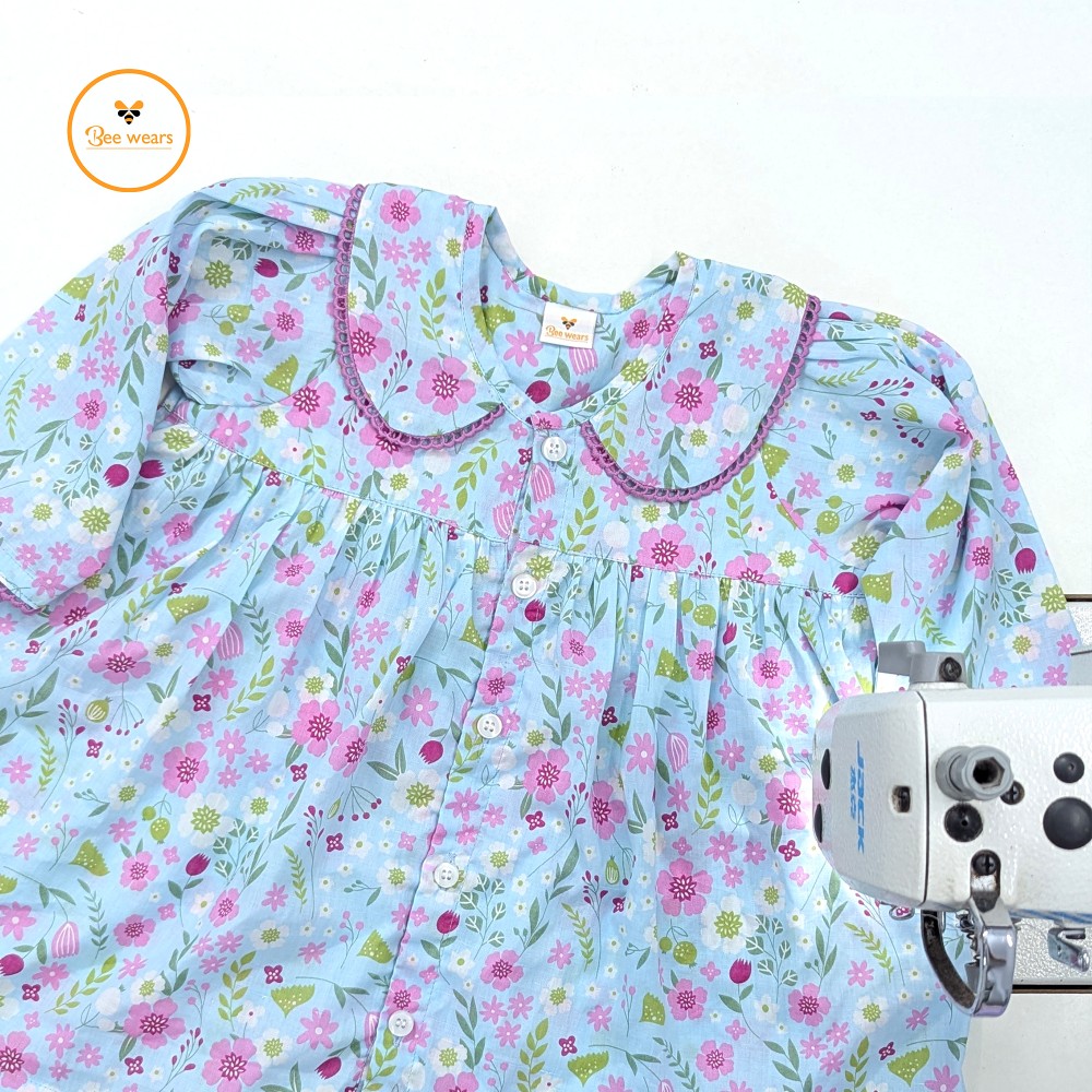 Full Sleeve Cotton Baby Frock set - Image 2