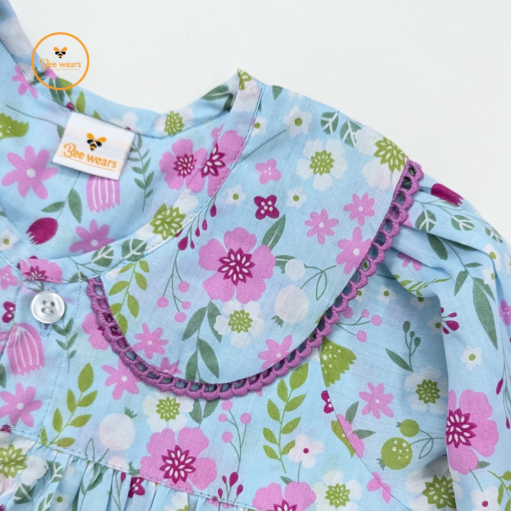 Full Sleeve Cotton Baby Frock set - Image 4