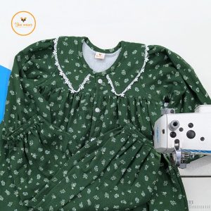 Vintage Green Floral Frock Set