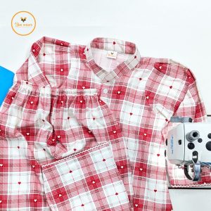 Red Plaid Heart Long-Sleeve PJ Set