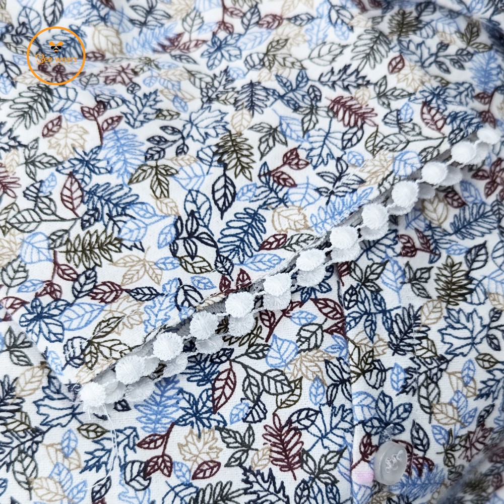Soft Leaf Print Long-Sleeve PJ Set - Image 2